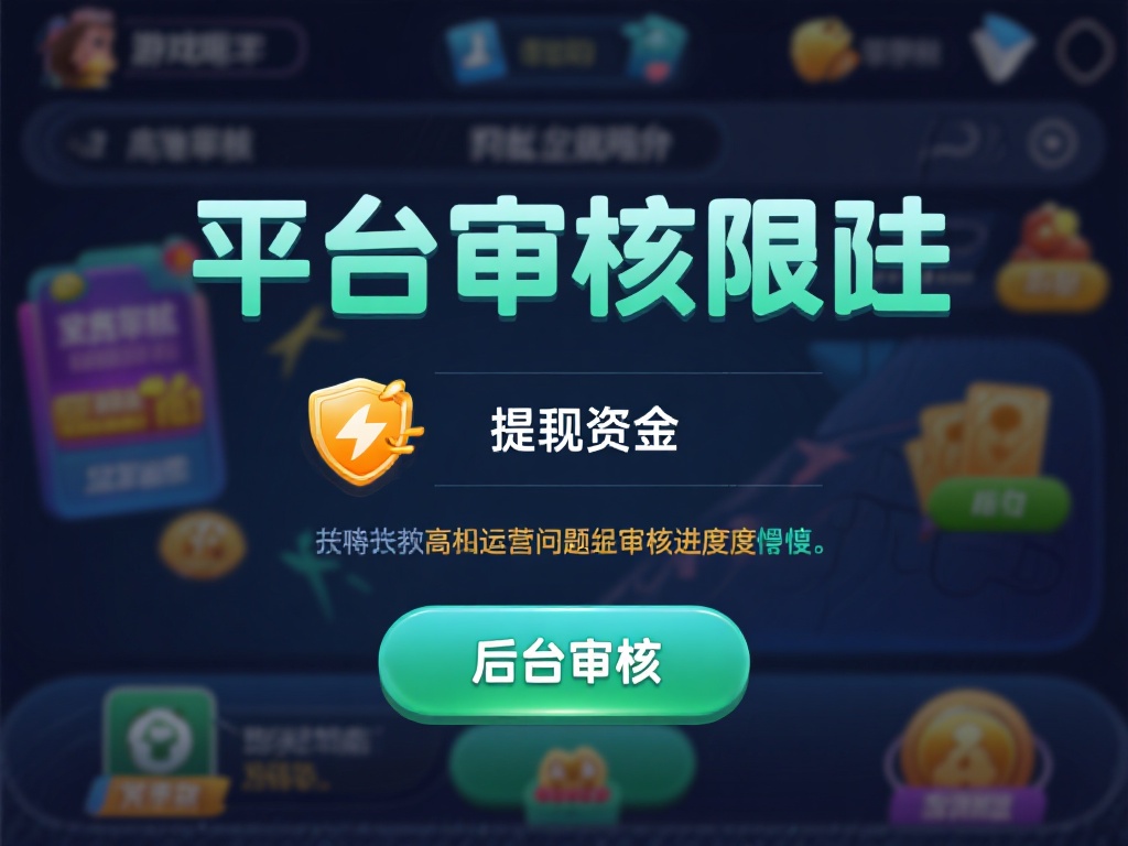 平台审核延迟：许多游戏平台规定提现资金需要通过后台